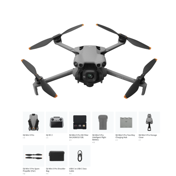 MINI5-1 DJI Mini 5 Pro Fly More Combo (DJI RC 2)